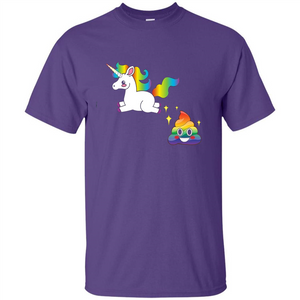 Unicorn Rainbow Poop Funny Cute Emojis T-shirt