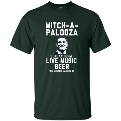Mitch-a-palooza Live Music Beer T-shirt Forest Green
