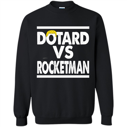 Funny American President T-shirt Dotard Vs Rocketman T-shirt Black