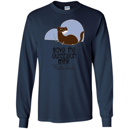 Save The European Mink T-shirt Navy