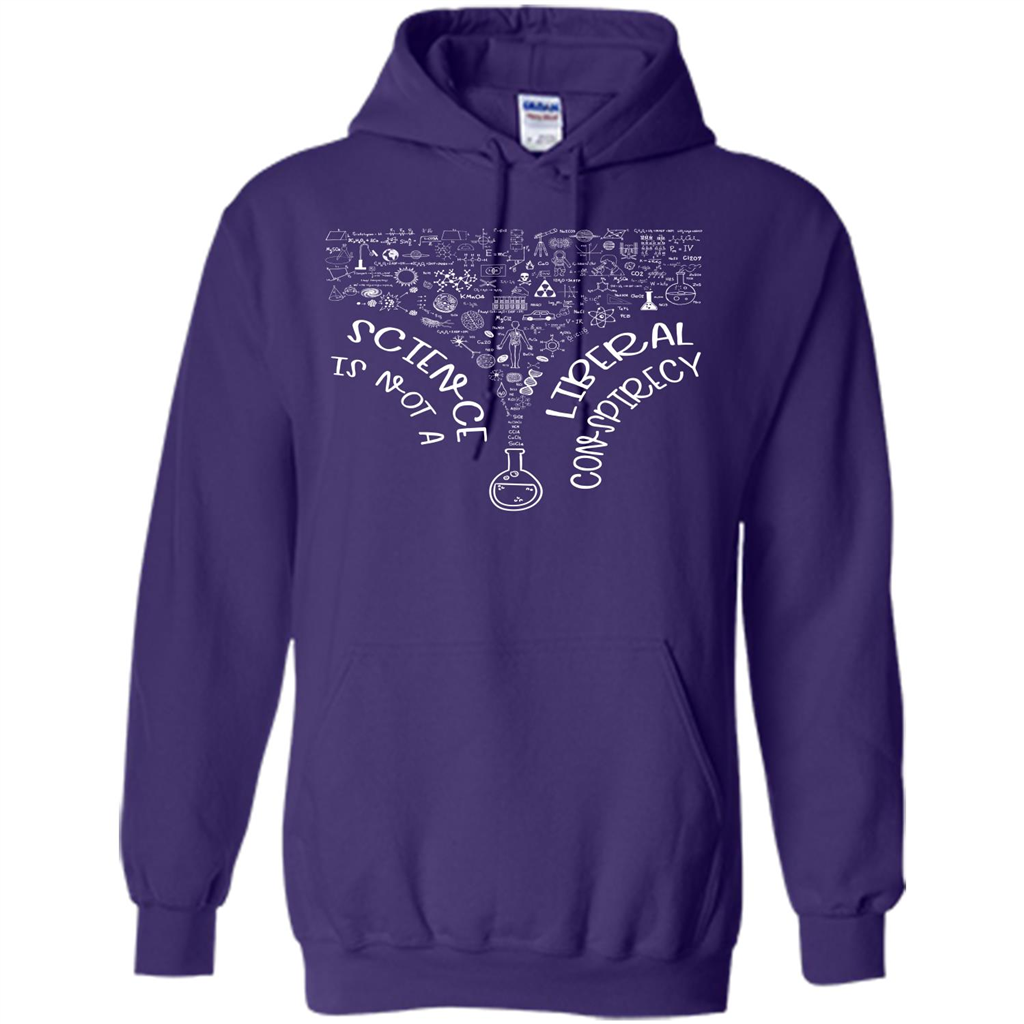 Science Lover T-shirt Science Is Not A Liberal Conspiracy Purple