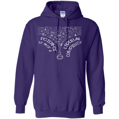 Science Lover T-shirt Science Is Not A Liberal Conspiracy Purple