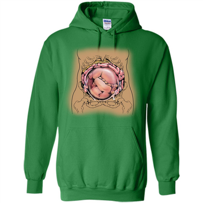 Anatomy T-shirt Fetus In Utero Irish Green