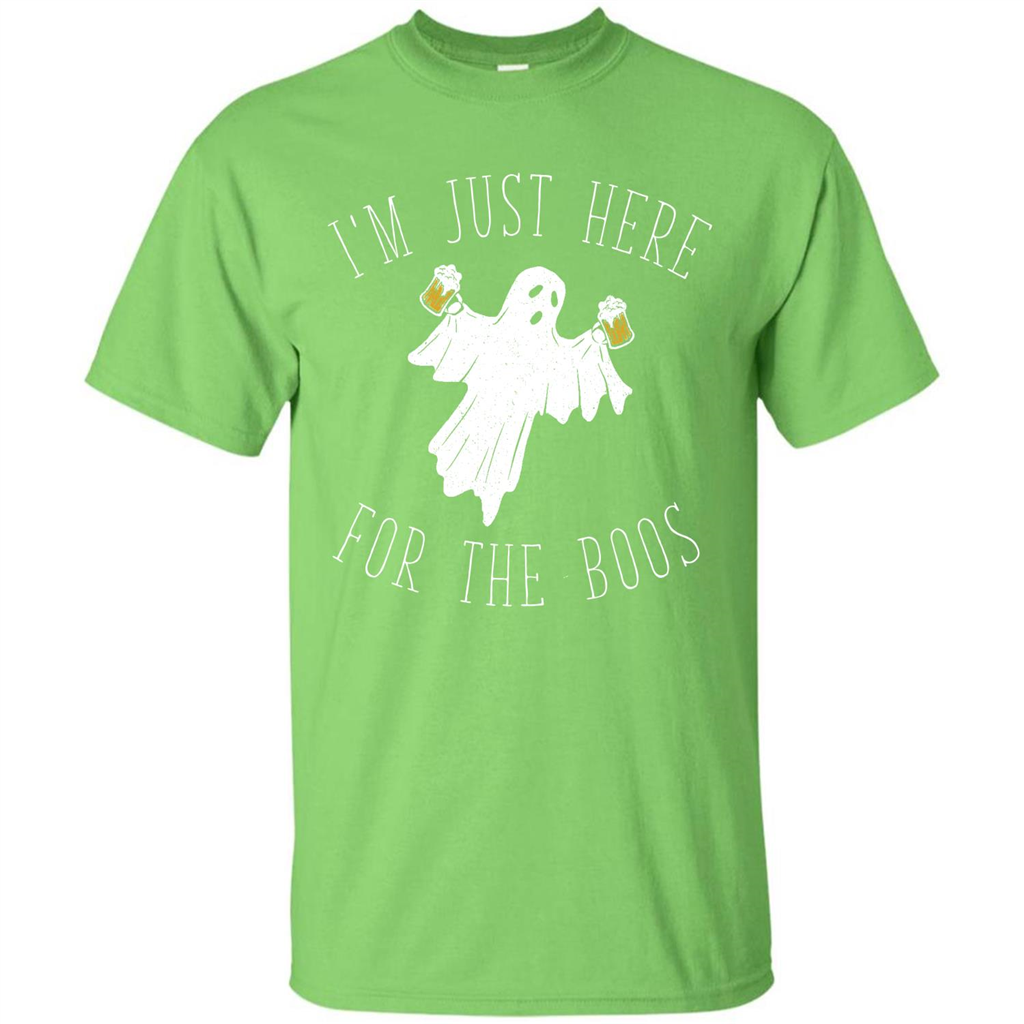 Halloween T-shirt I'm Just Here For The Boos T-shirt Lime