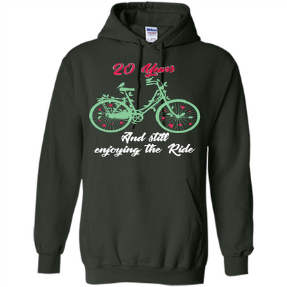 Anniversary T-shirt 20 Years And Still Enjoying The Ride Forest Green