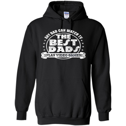 Father's Day T-shirt Best Dads Play Video Games Black