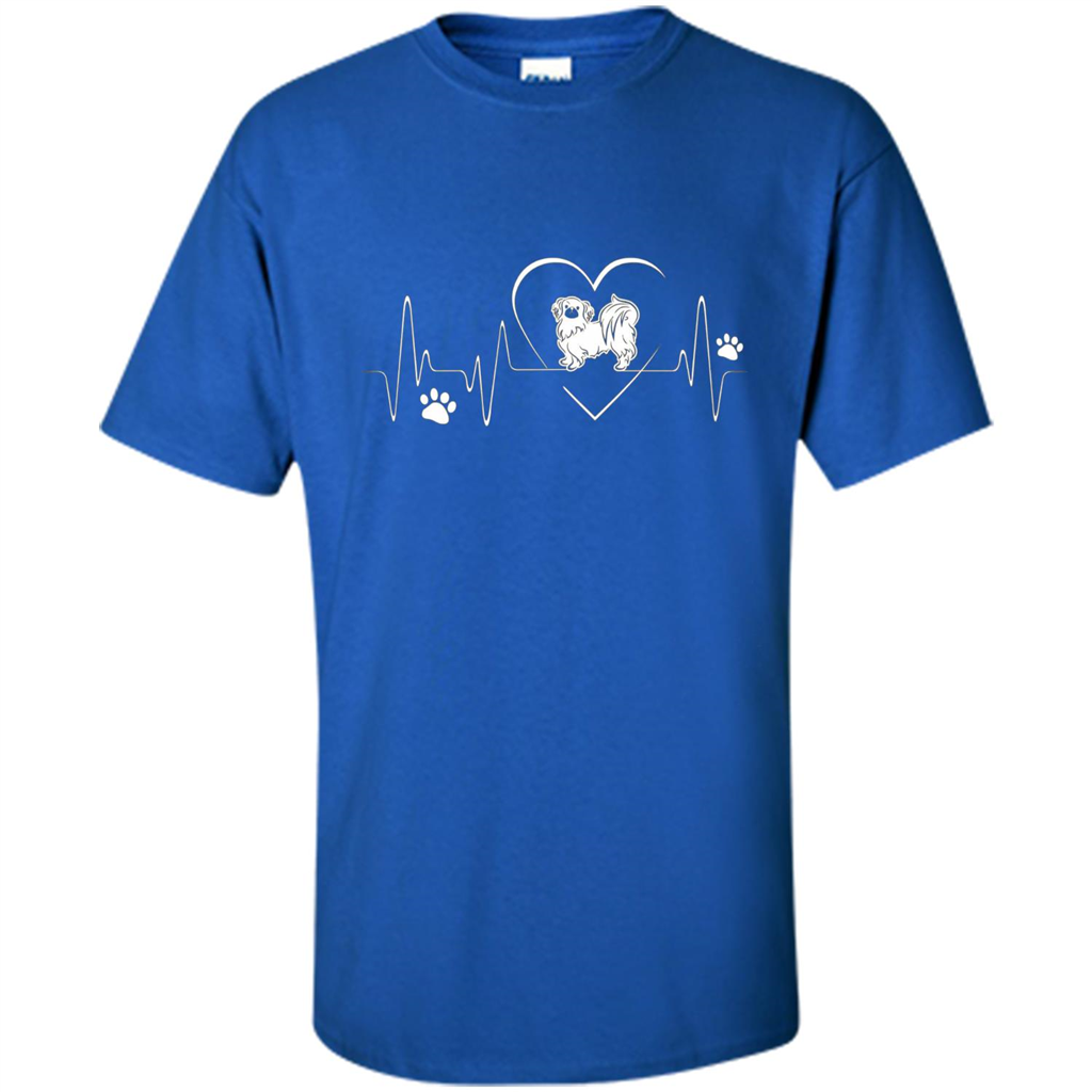 Pekehund T-shirt Pekehund Heart Beat T-shirt Royal