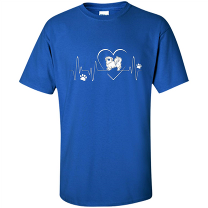Pekehund T-shirt Pekehund Heart Beat T-shirt Royal