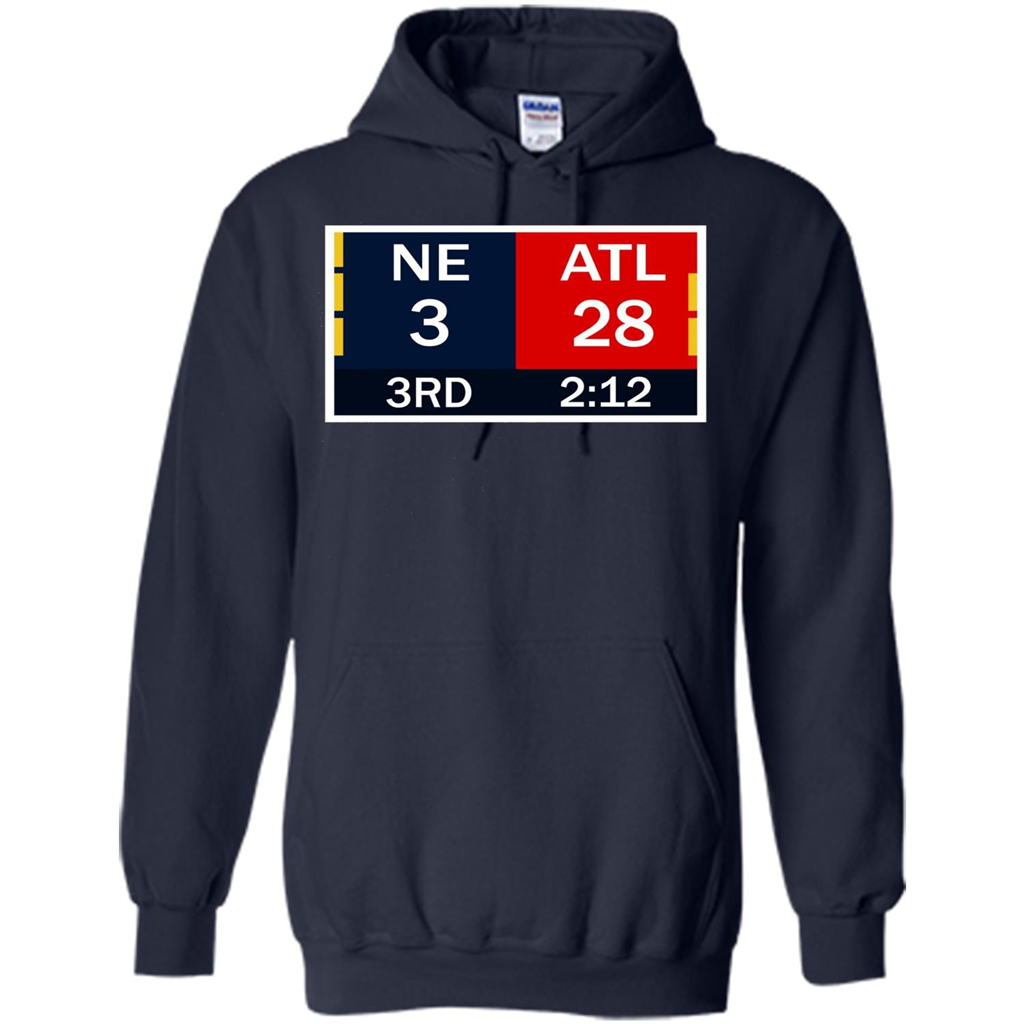 NE 3 ATL 28 Final T-shirt 2 Sides 1 Game Navy