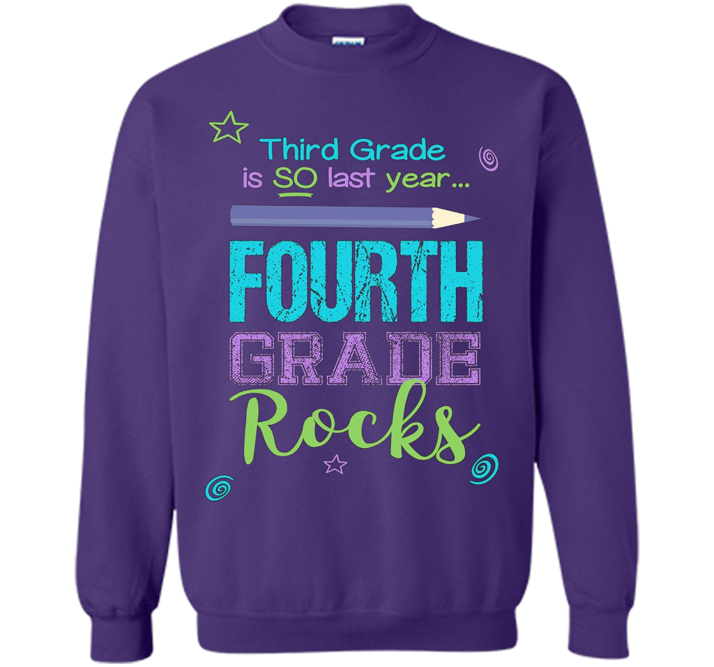 Fun Fourth Grade Rocks TShirt: 3rd Grade Is So Last Year Tee shirt Purple