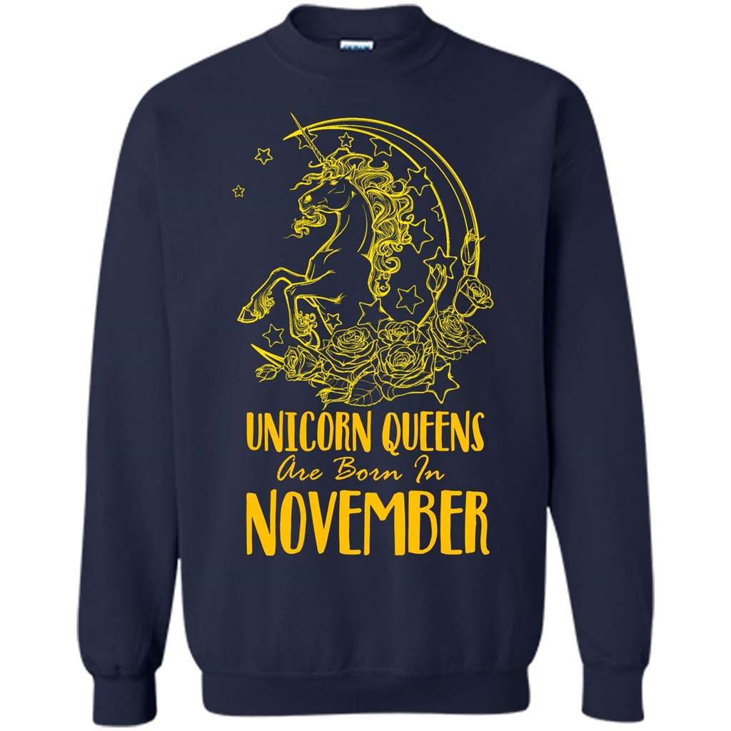 November Unicorn T-shirt Unicorn Queens Are Born In November Navy