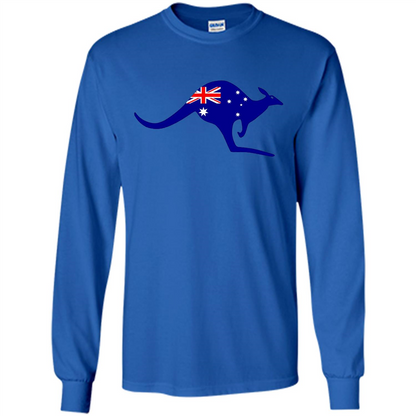 Australian Flag Kangaroo T-shirt Australia Vacation T-shirt Royal
