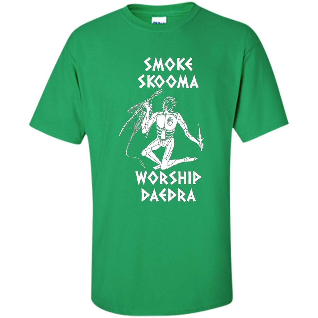 Smoke Skooma Worship Daedra T-shirt Irish Green