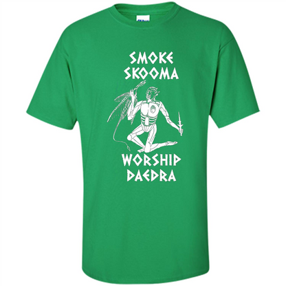 Smoke Skooma Worship Daedra T-shirt Irish Green