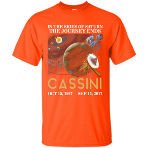 Cassini Grand Finale T-shirt In The Skies Of Saturn T-shirt