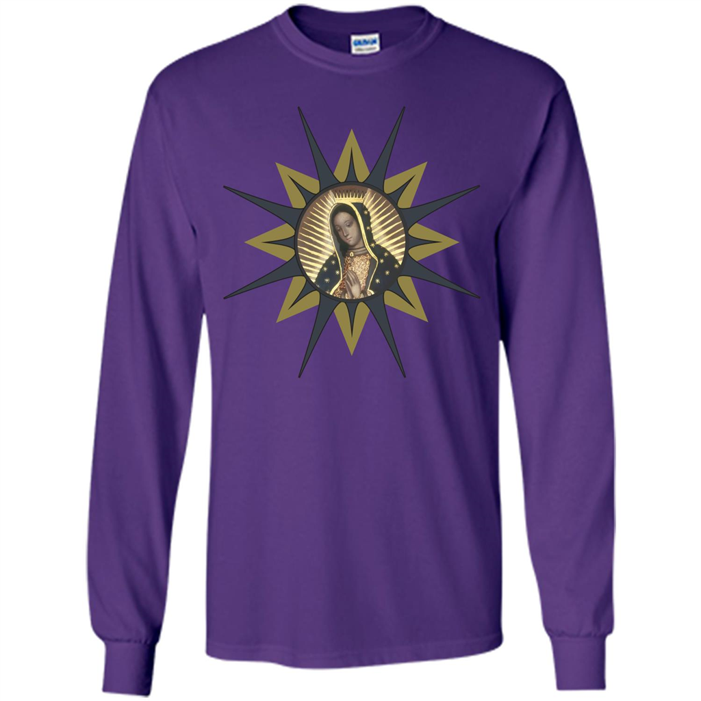 Virgen de Guadalupe T-shirt Purple