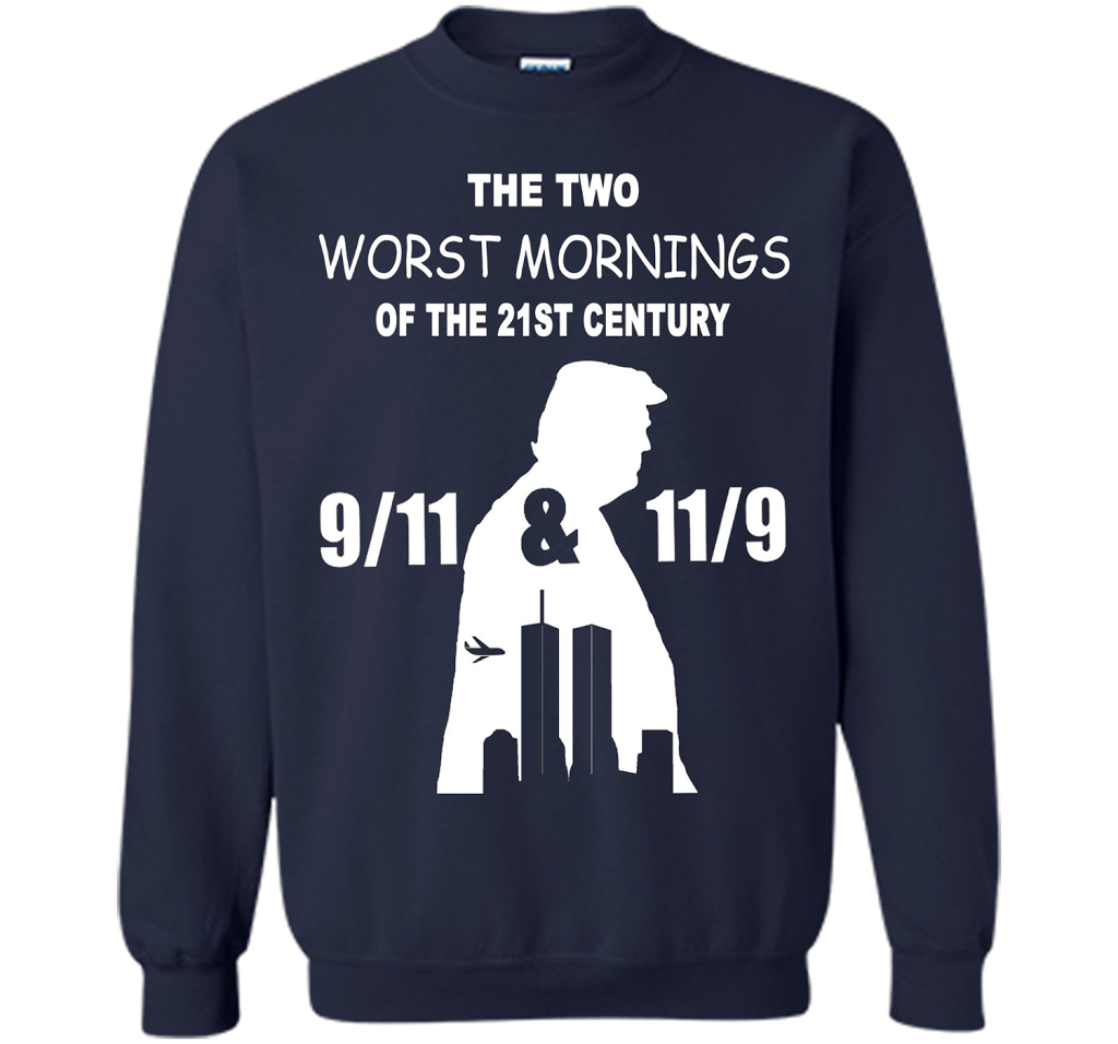 The Two Worst Mornings Of The 21st Century 9/11 And 11/9 T-shirt Navy