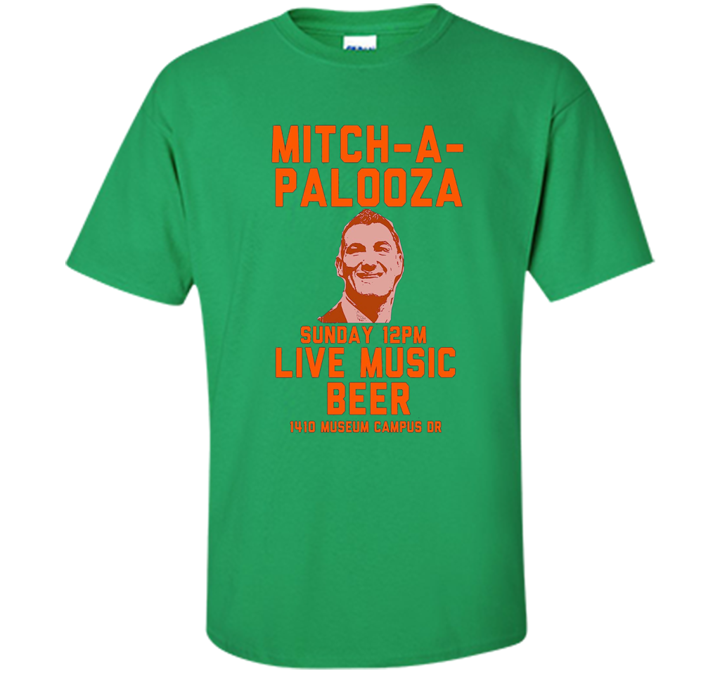 Mitch A Palooza Blue And Orange Party T-shirt Irish Green