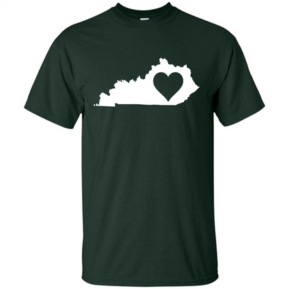 Kentucky Love T-Shirt Kentucky State T-shirt Forest Green