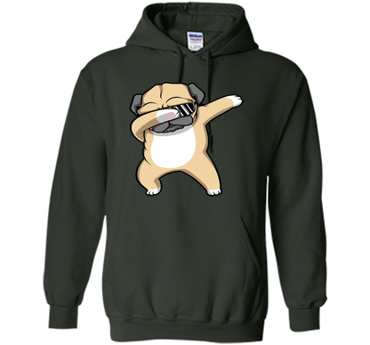 Dabbing Pug Shirt - Funny Cute Dog Dab Dance T-shirt Forest Green