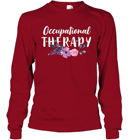 Occupational Therapy Shirt Long Sleeve T-Shirt Long Sleeve T-Shirt Cardinal Red