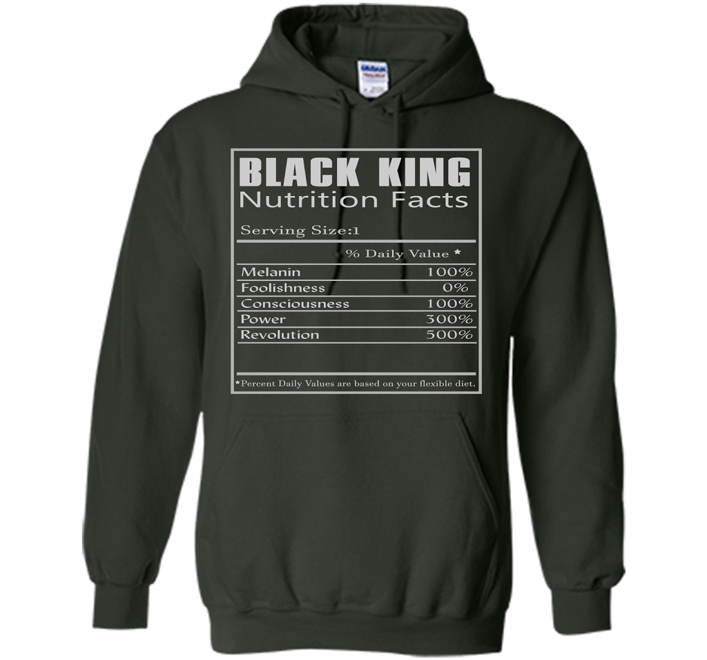 Black King Nutrition Facts T-shirt Forest Green