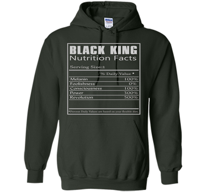 Black King Nutrition Facts T-shirt Forest Green
