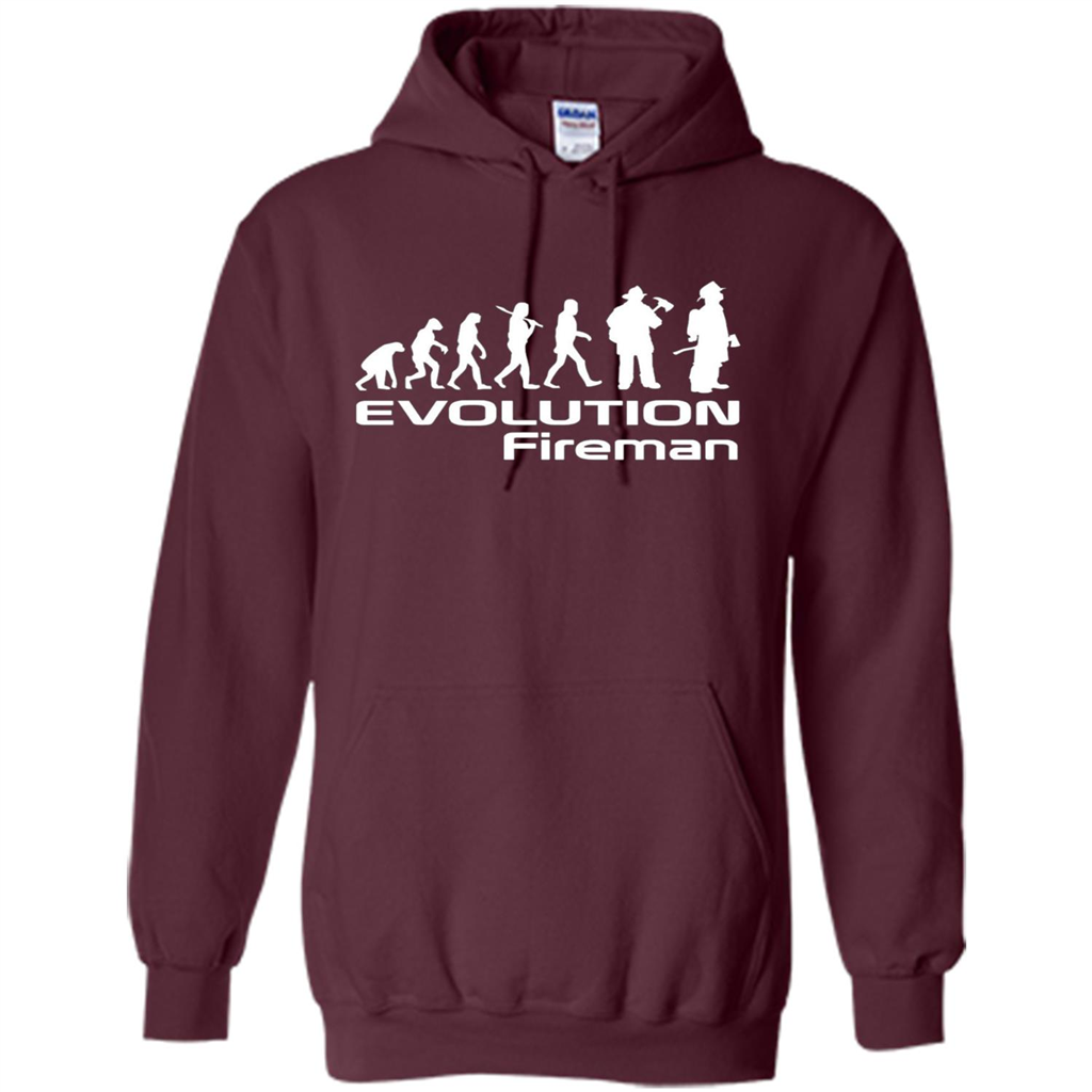 Firefighter T-shirt - Evolution Fireman T-shirt Maroon