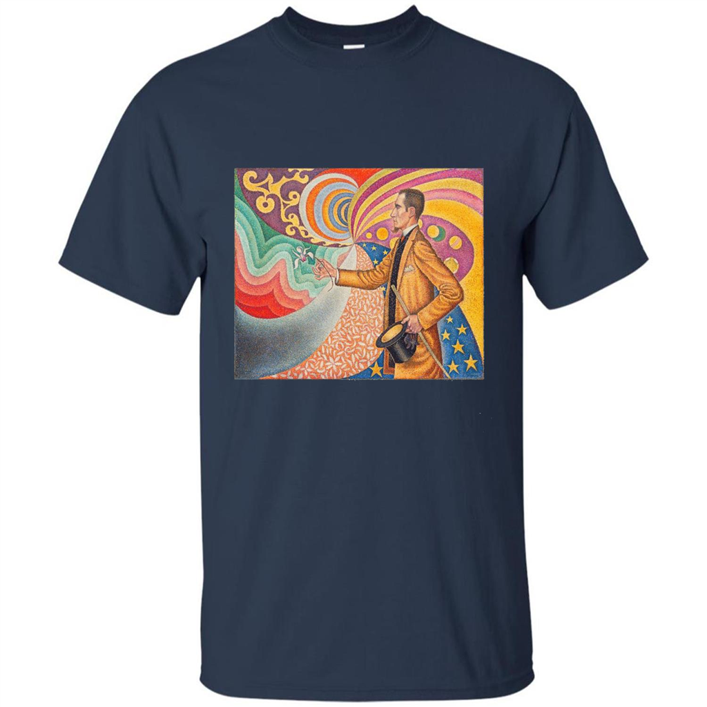 Portrait of Felix Feneon by Paul Signac T-shirt Navy