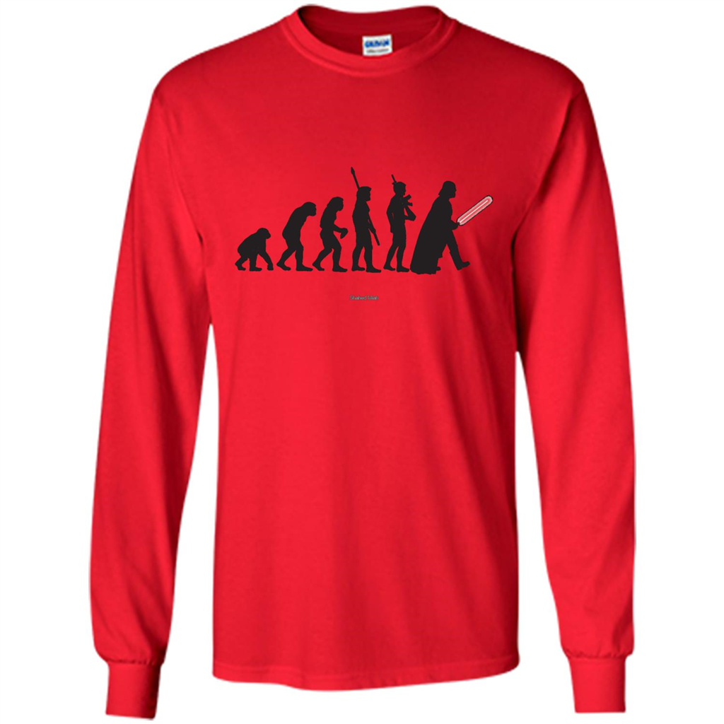 Movies Lover T-shirt Human Evolution Red