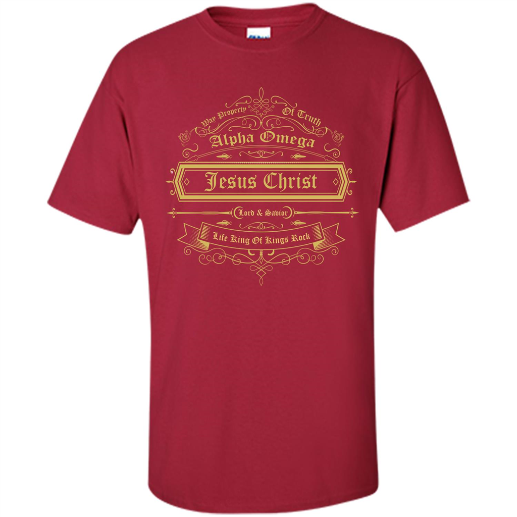 Christian T-shirt Way Property Of Truth Jesus Christ Alpha Omega Lord Cardinal