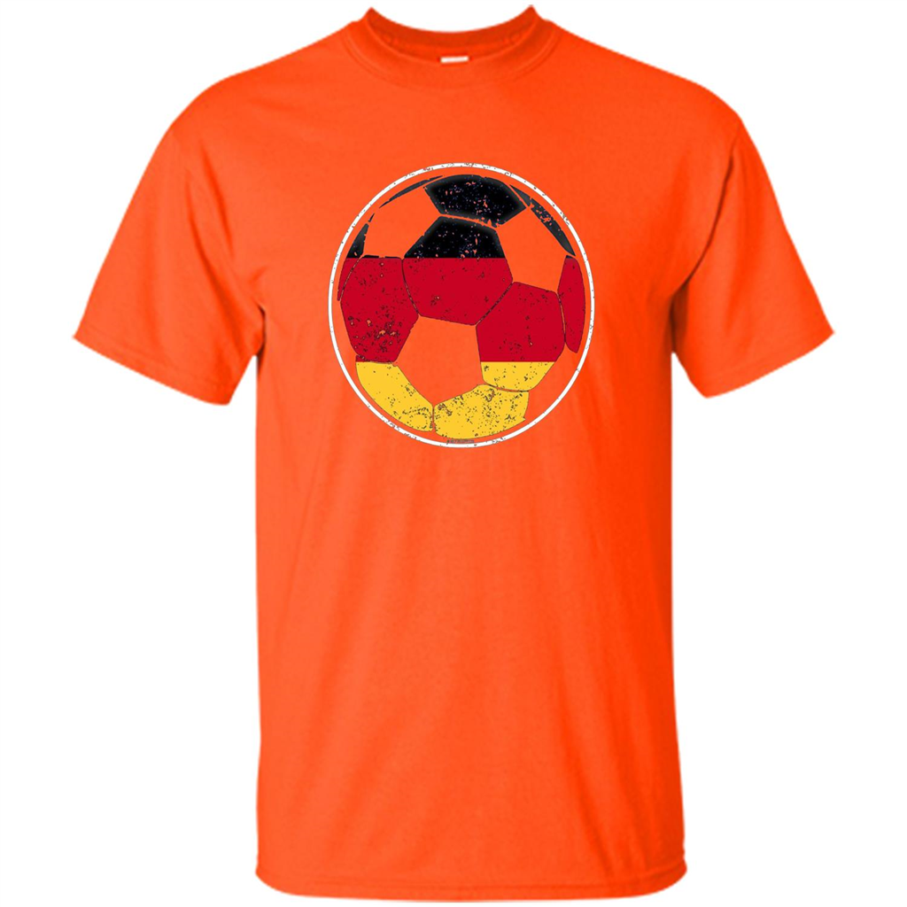 Germany Flag Soccer Ball Flag Soccer T-shirt Orange