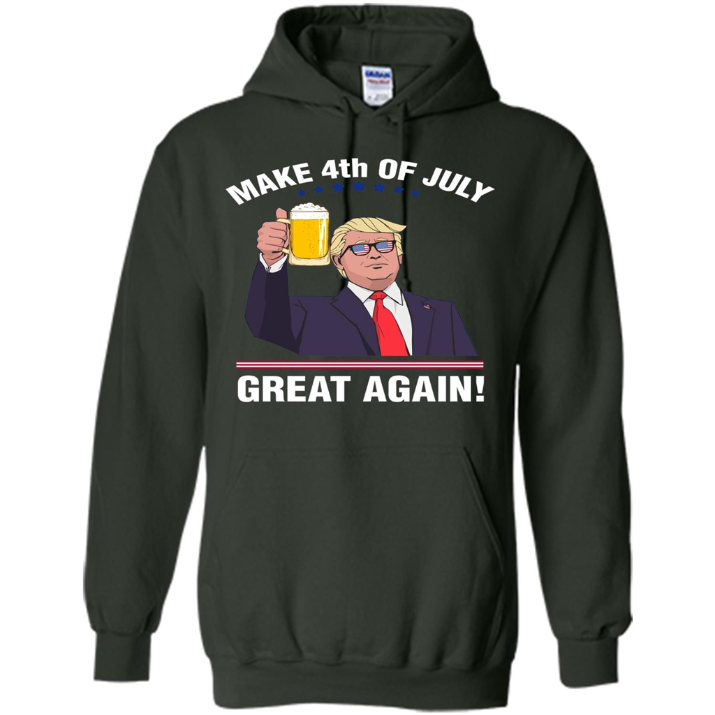 American T-shirt Make 4th Of July Great Again Forest Green