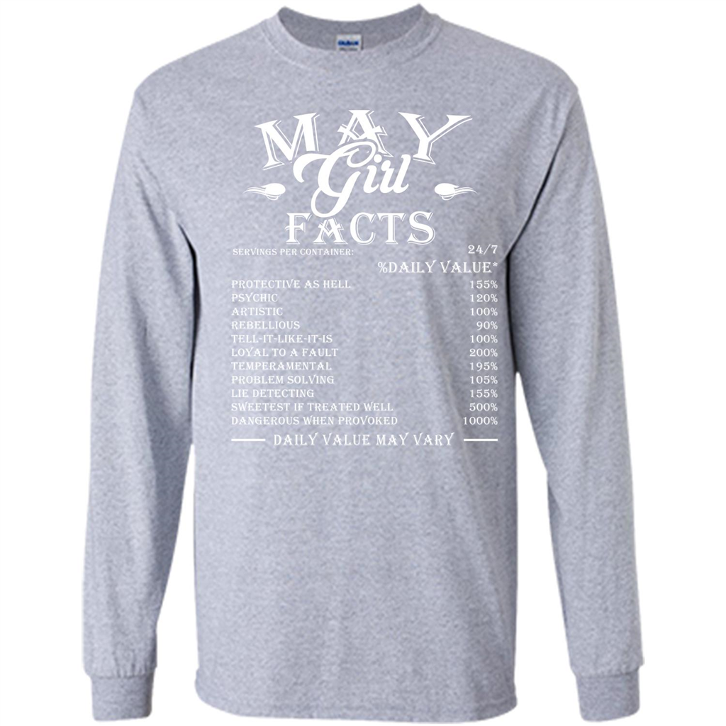 May Girl Facts T-shirt Sport Grey