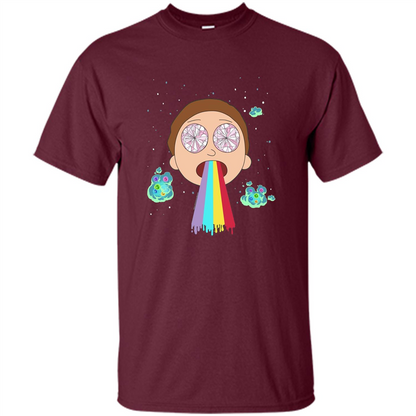 Cartoon Lovers T-shirt Space Morty Maroon