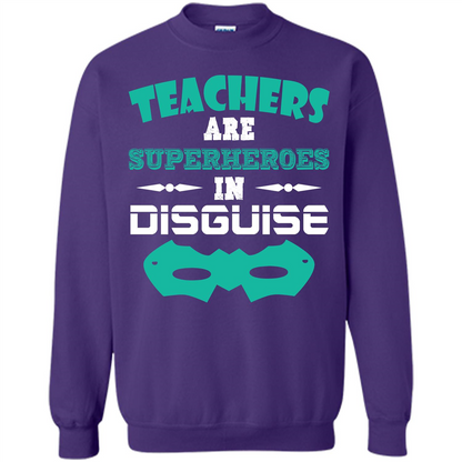 Teacher T-shirt Teachers Are Superheroes In Disguise Purple