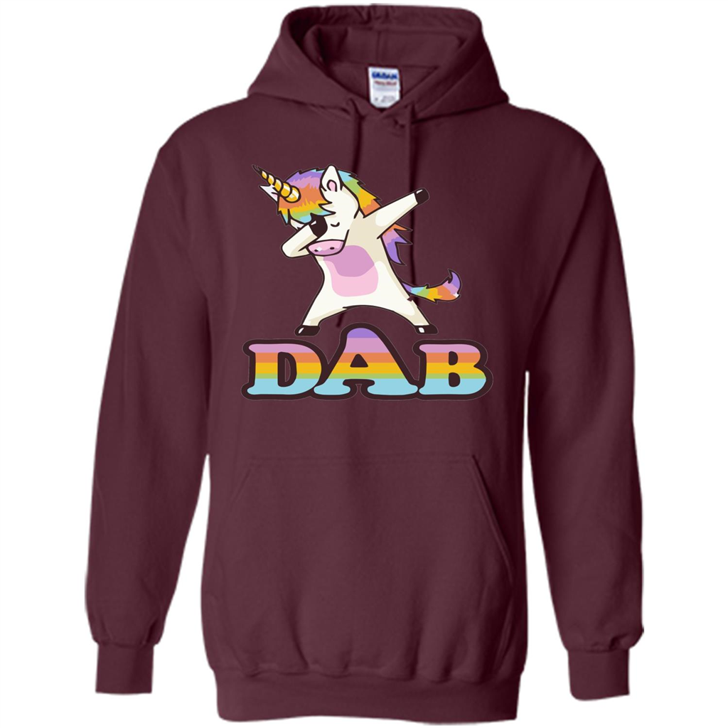 Cute Unicorn Dabbing T-shirt Maroon
