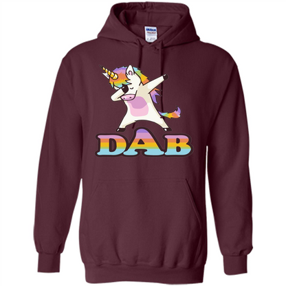 Cute Unicorn Dabbing T-shirt Maroon