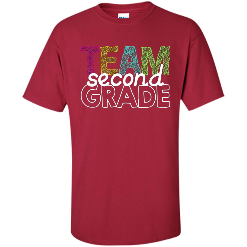Team Second Grade Teacher T-Shirt Cardinal
