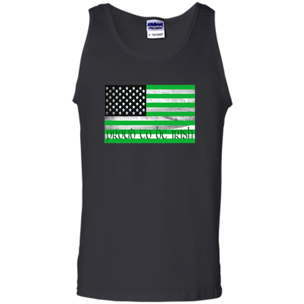 Proud To Be Irish T-shirt USA Flag Patriot Black