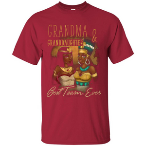 Family T-shirt Grandma Granddaughter Best Team Ever T-shirt