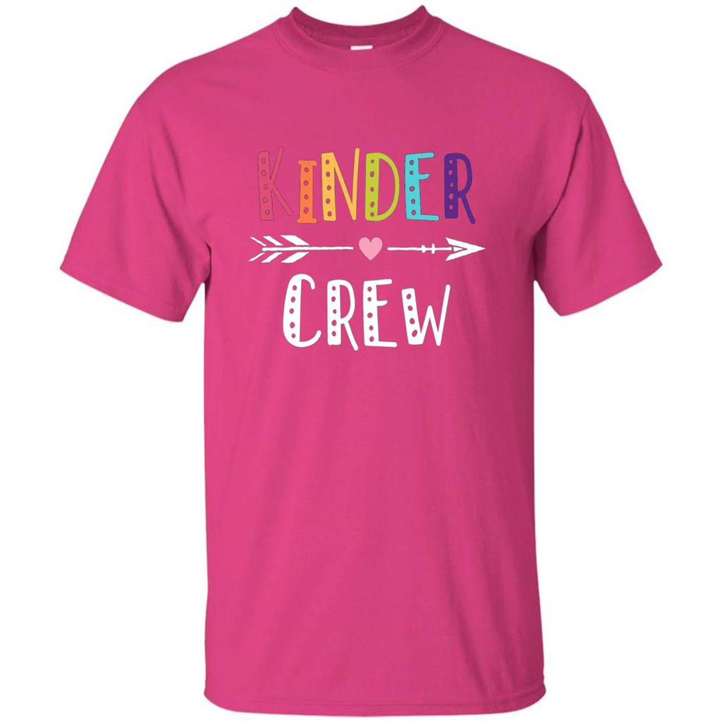 Kinder Crew Kindergarten Teacher T-Shirt School Day T-shirt Heliconia