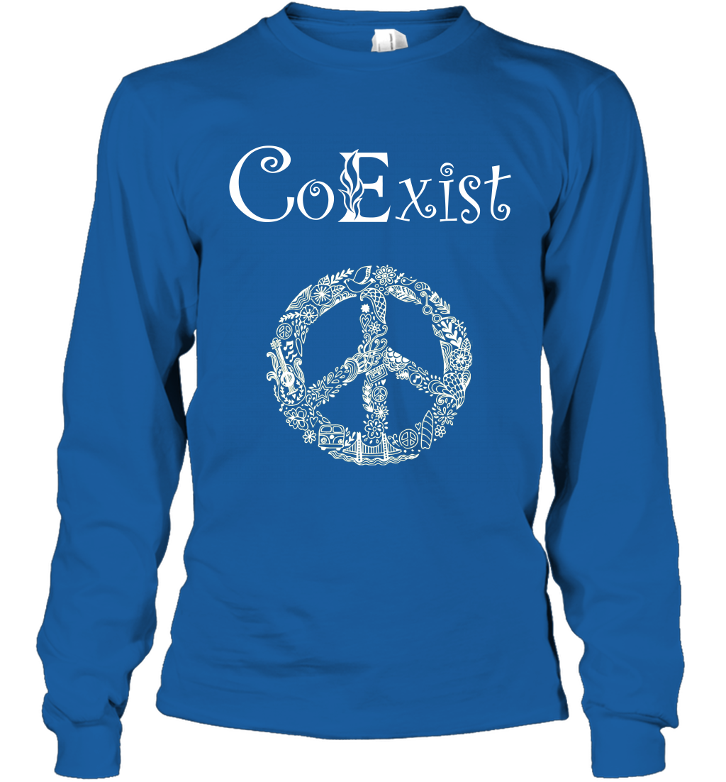 Co Exist Shirt Long Sleeve T-Shirt Long Sleeve T-Shirt Royal
