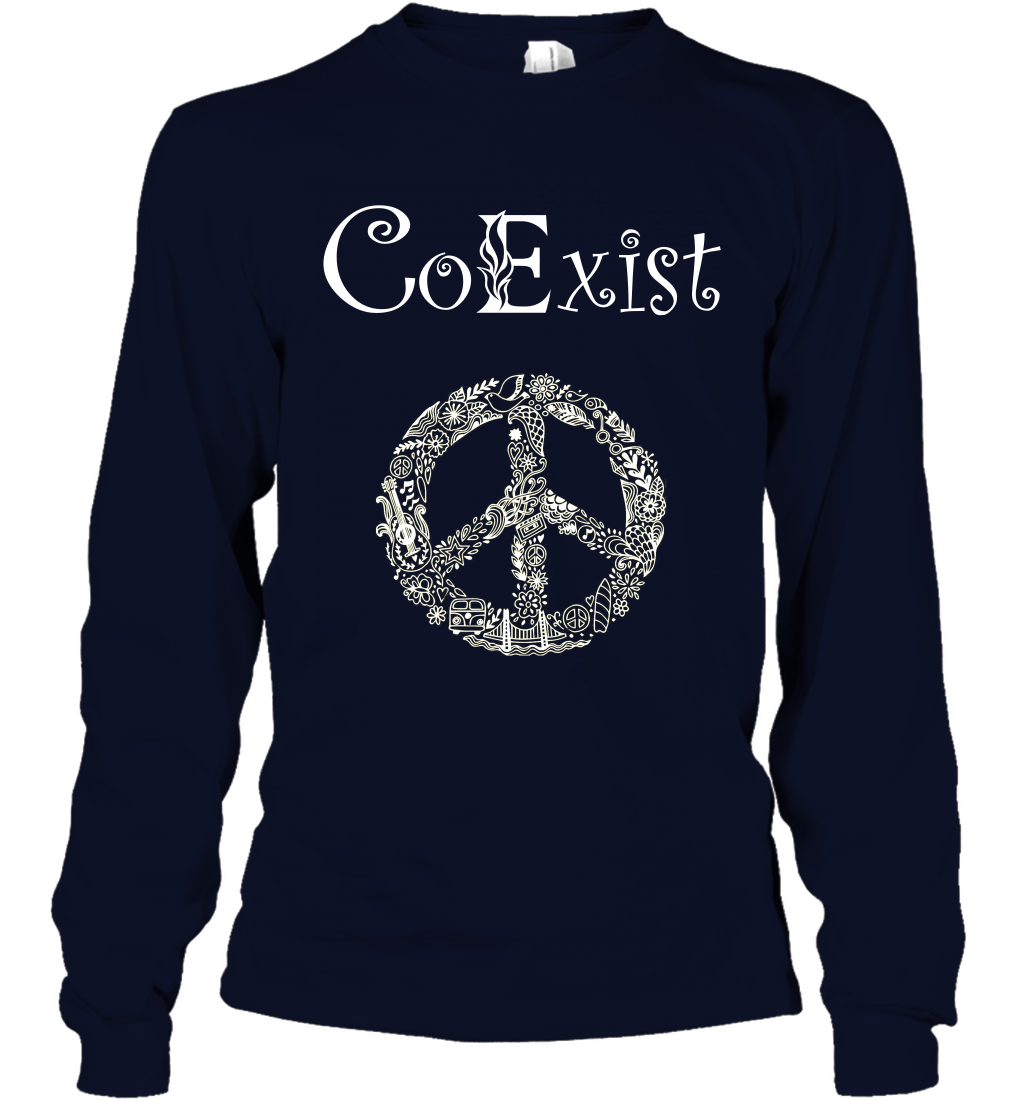 Co Exist Shirt Long Sleeve T-Shirt Long Sleeve T-Shirt Navy