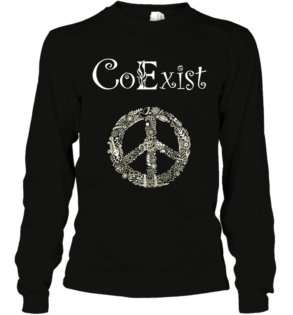 Co Exist Shirt Long Sleeve T-Shirt Long Sleeve T-Shirt Black