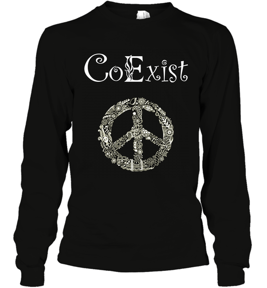 Co Exist Shirt Long Sleeve T-Shirt Long Sleeve T-Shirt Black