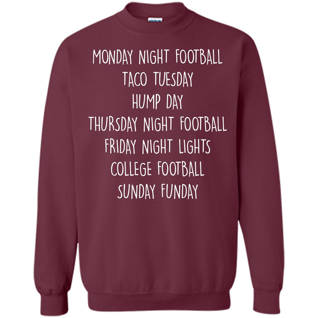 Football T-shirt Monday Night Football Taco Tuesday Maroon