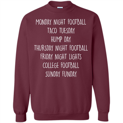 Football T-shirt Monday Night Football Taco Tuesday Maroon