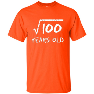 Square Root Of 100 T-shirt 10th Birthday 10 Years Old T-Shirt