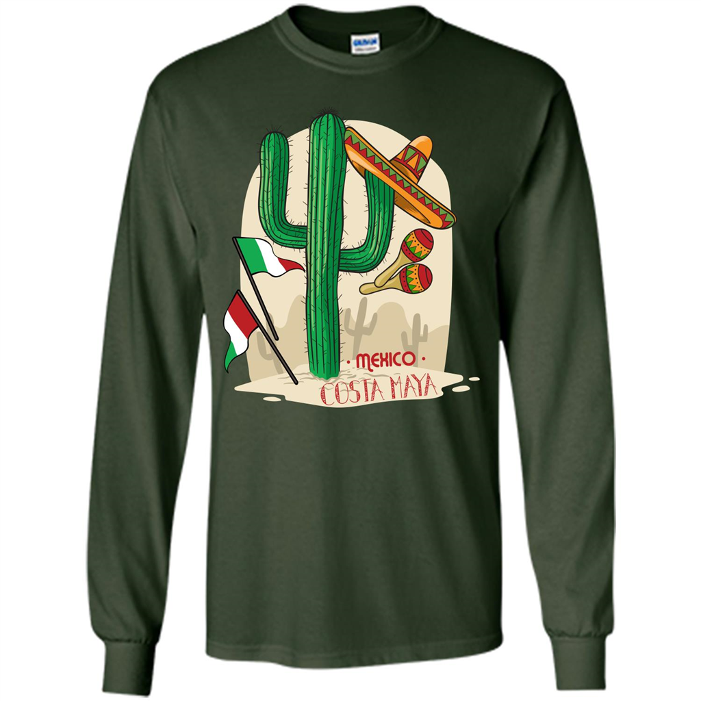 Summer T-shirt Mexico Costa Maya Forest Green